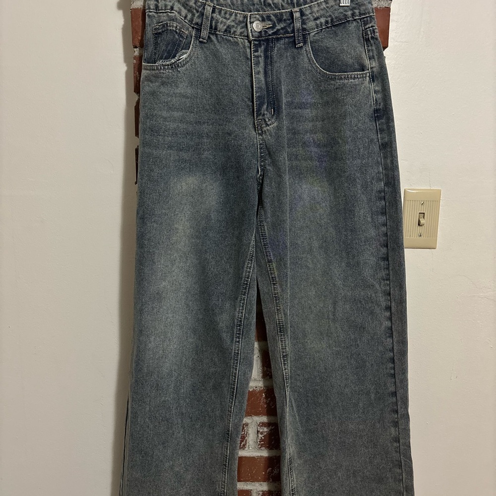 SHEIN Charcoal Boyfriend Jeans